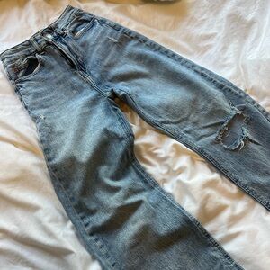 H&M Wide Leg Distressed jeans